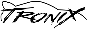 Black TRONYX text logo with a sketched outline of a shape above it.
