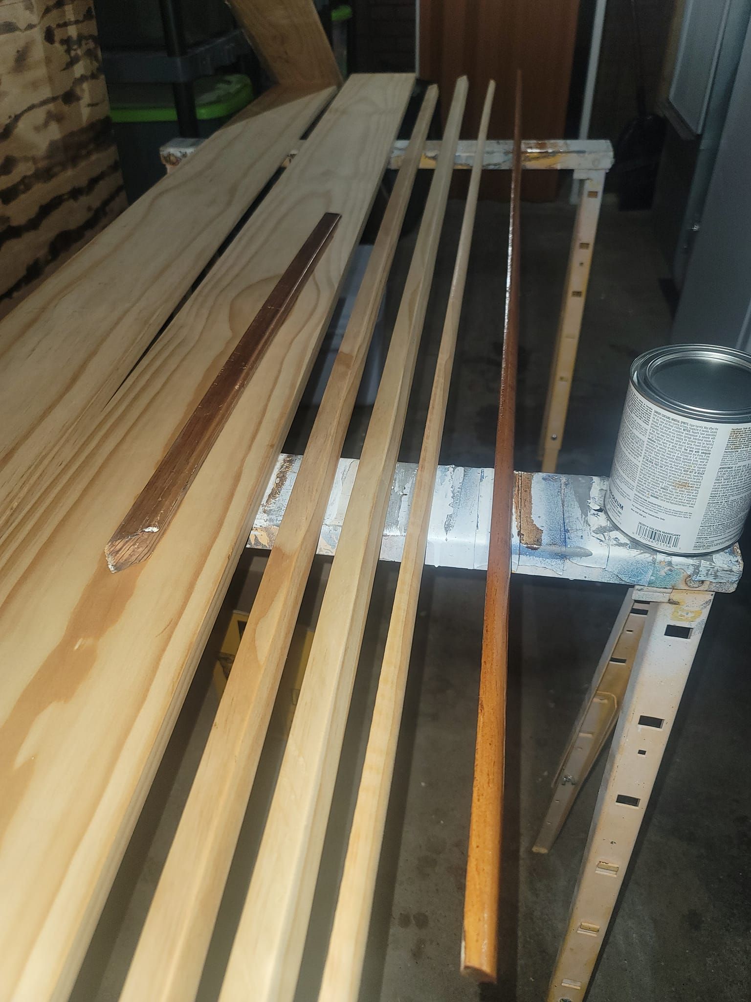 A bunch of wooden sticks are sitting on a table