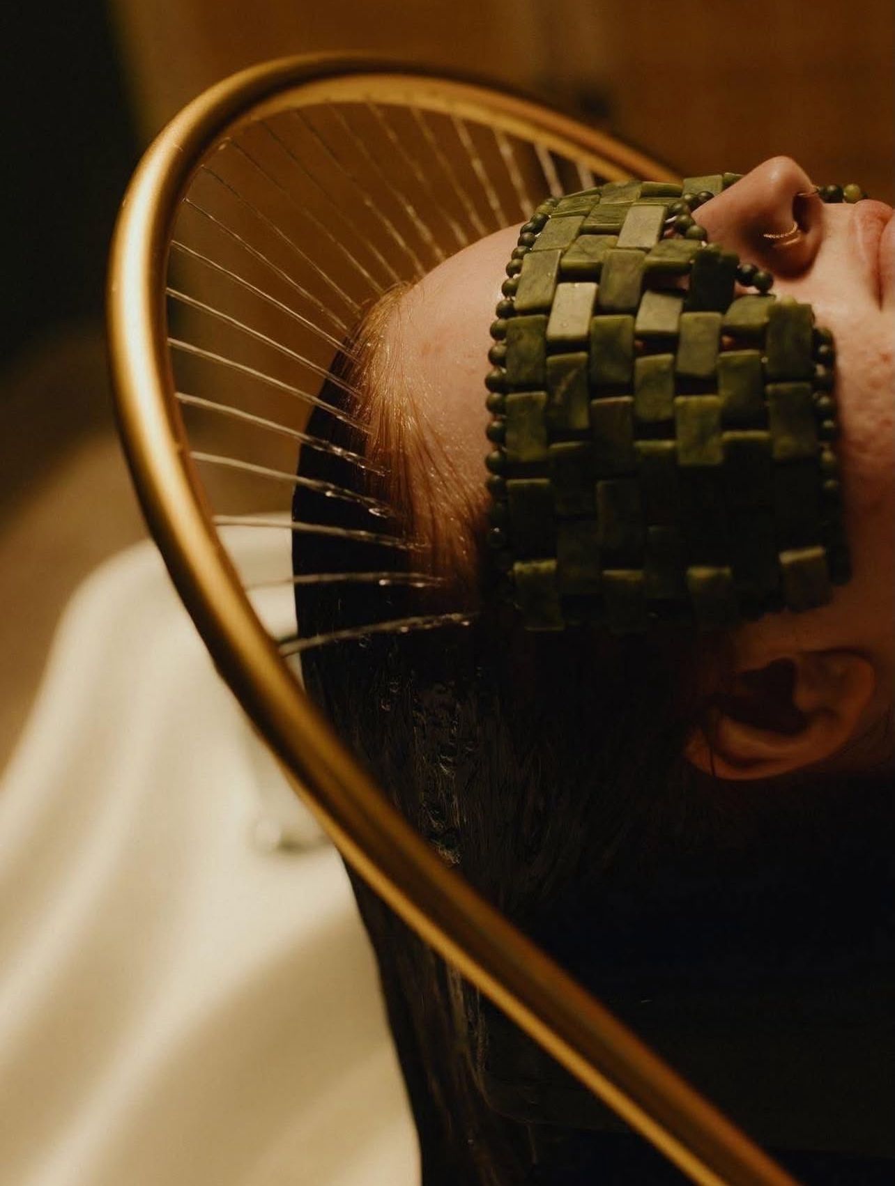 A Woman Is Getting a Japanese Head massage at A Spa — Figtree Day Spa in Sawtell, NSW