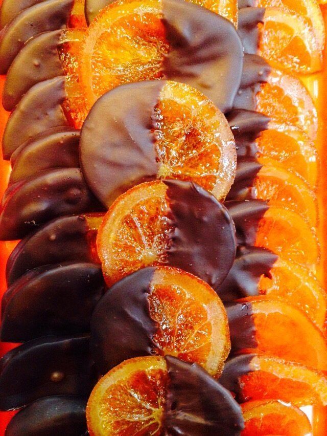 orange hand made chocolates