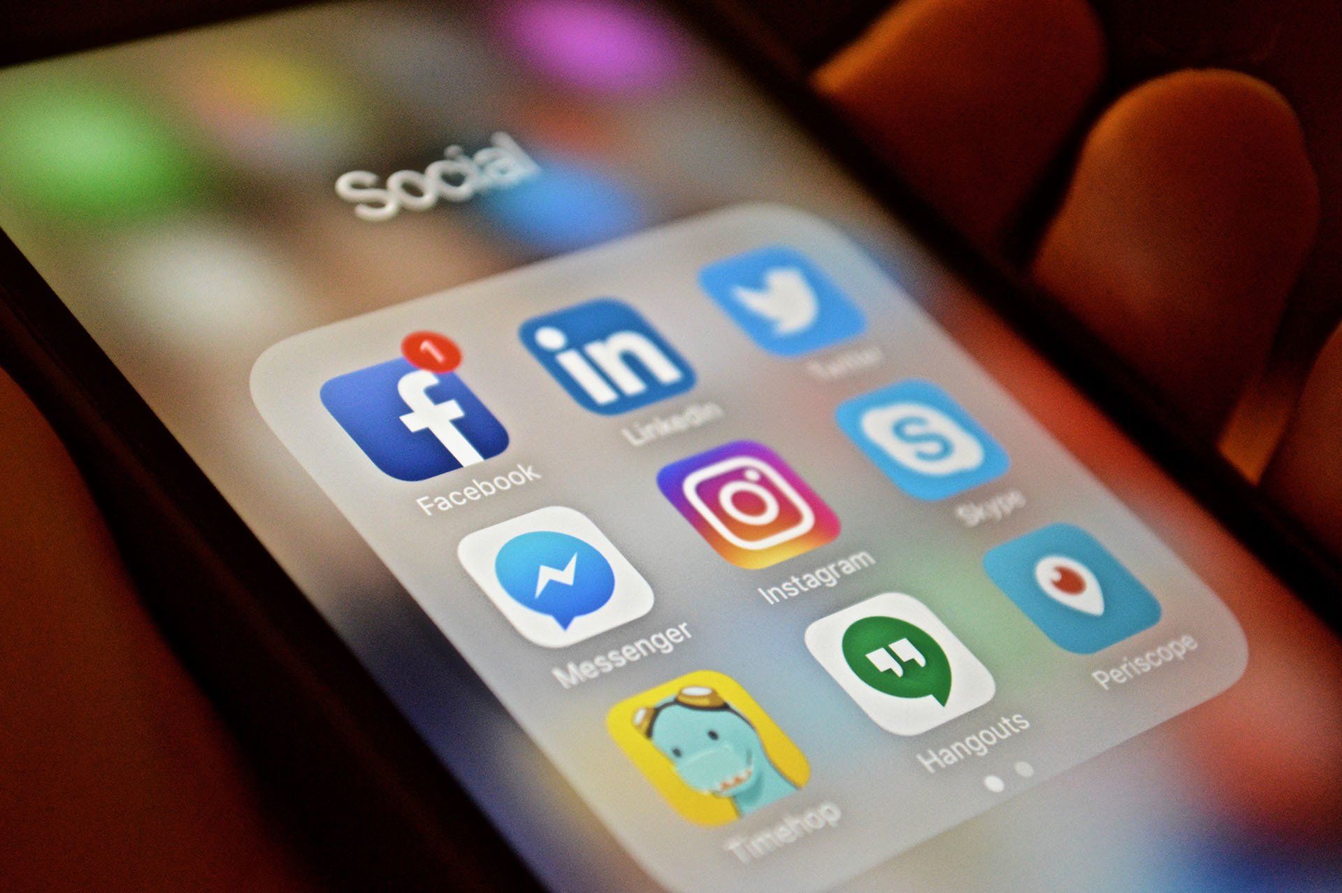 Social Media Icons in a Phone Screen — Tampa, FL — Gegan Law Office Social Media Icons in a Phone Screen — Tampa, FL — Gegan Law Office