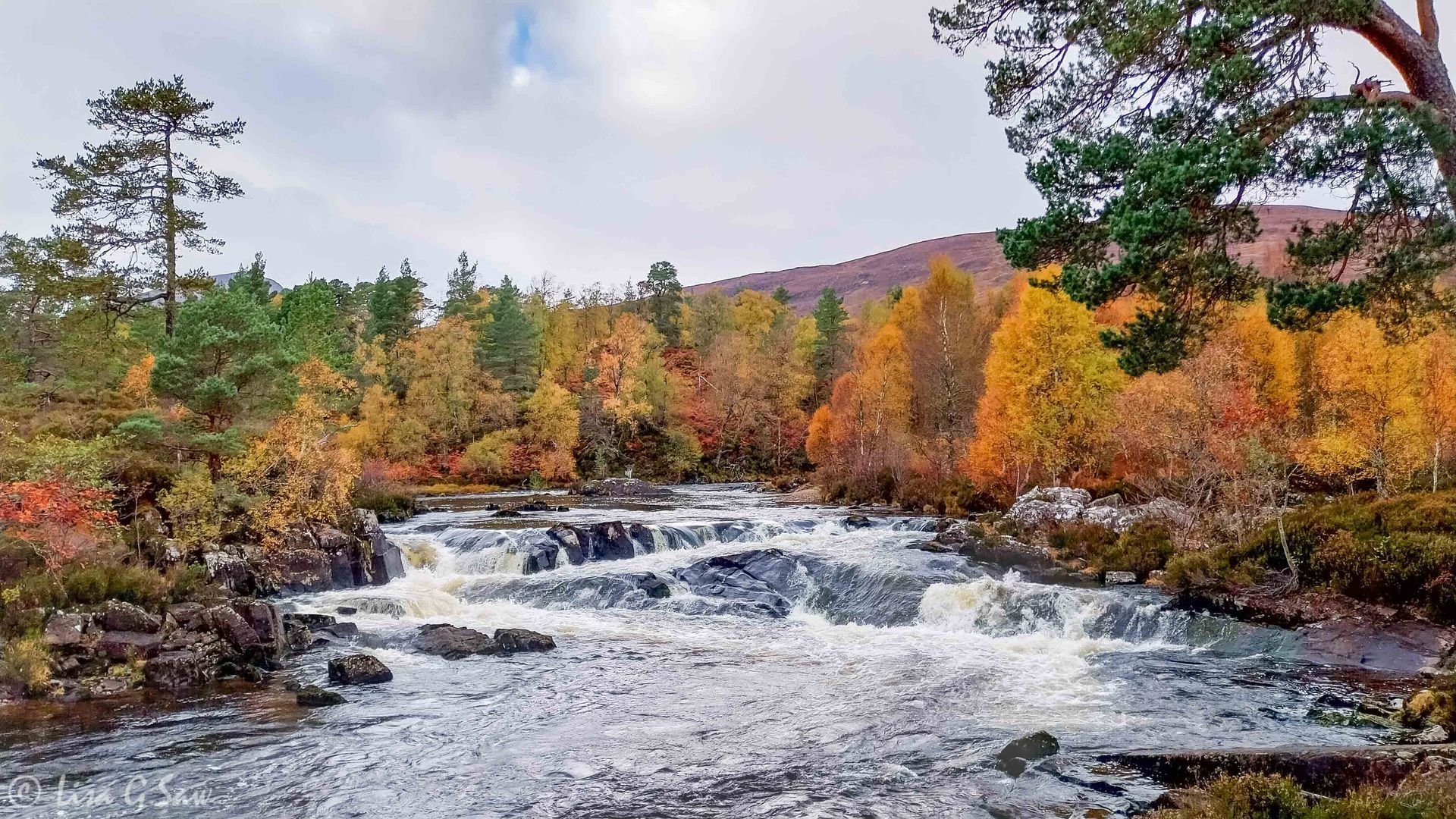 The cascading River Affric