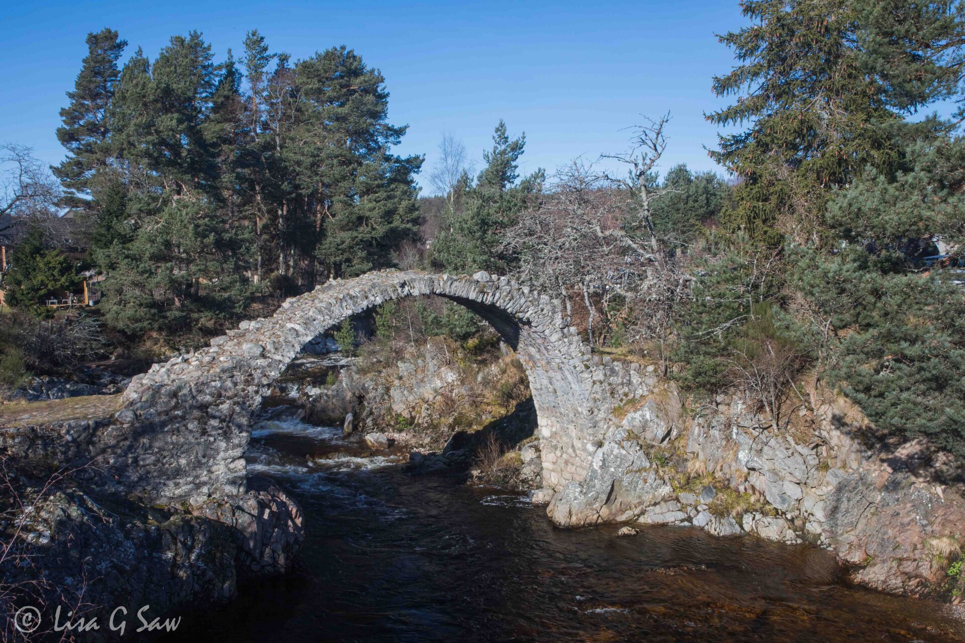 Ancient Packhorse Bridge in Carrbridge