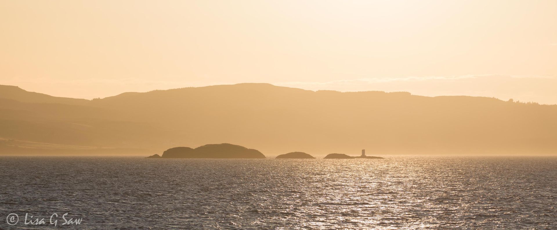 Islands bathing in the low evening light