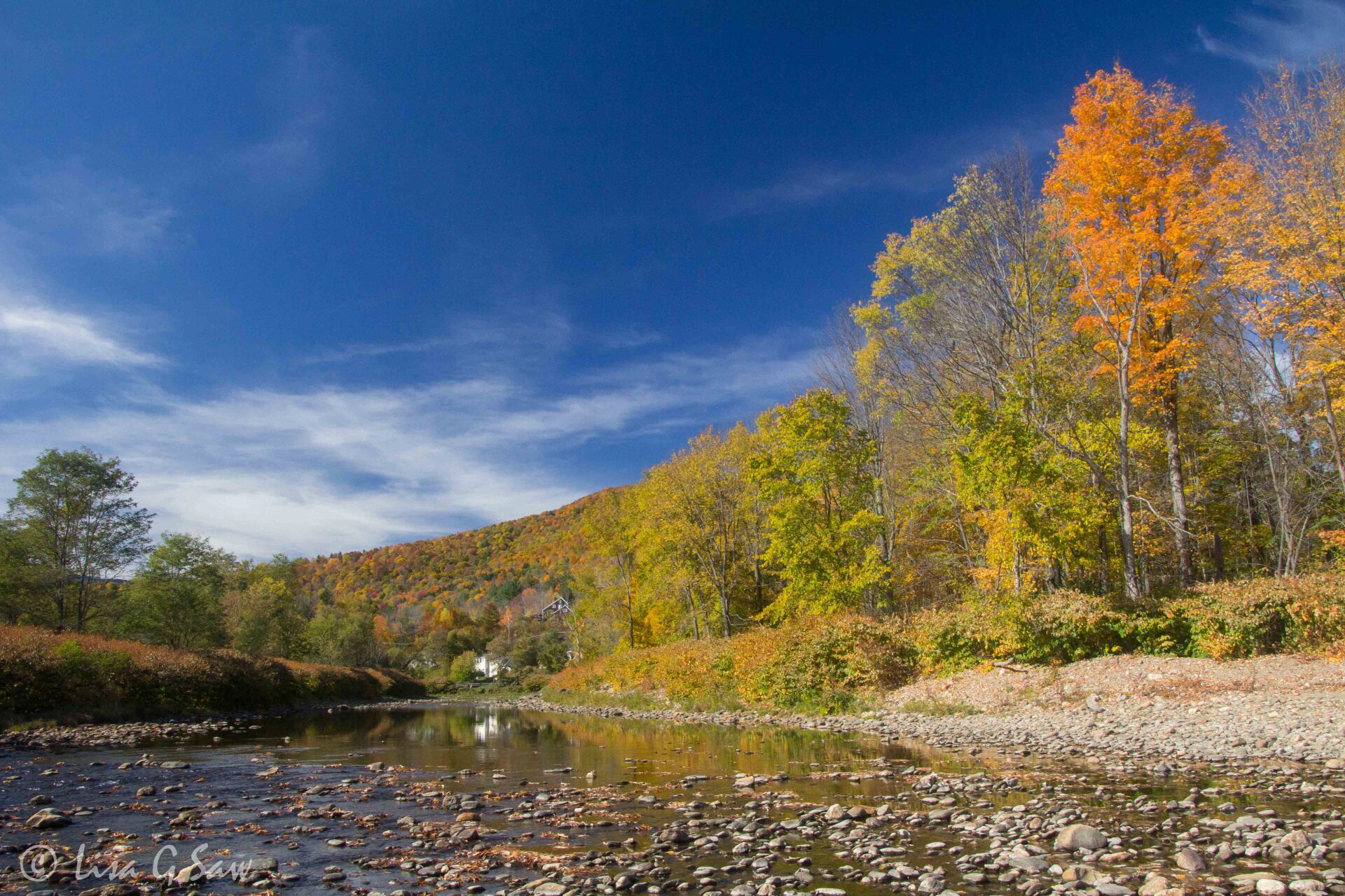 The Mad River near Waitsfield in autumn