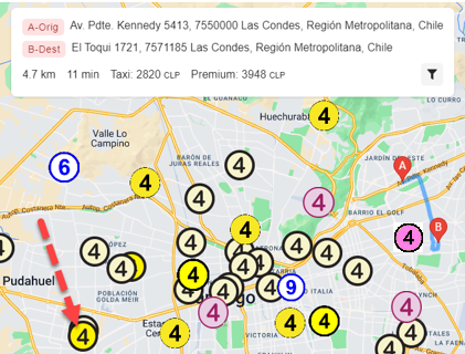 Taxis en Santiago