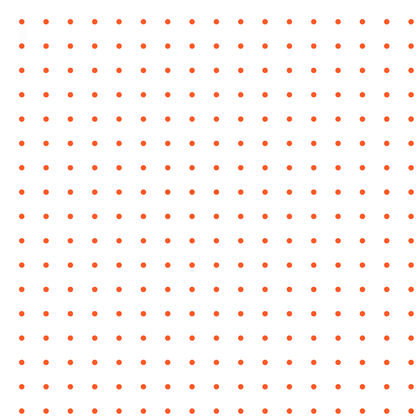 Pattern of small, evenly spaced orange dots on a white background.