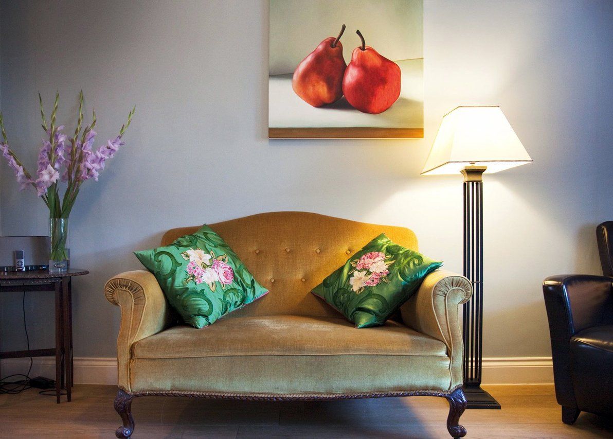 Sarah Wood's paining in situ