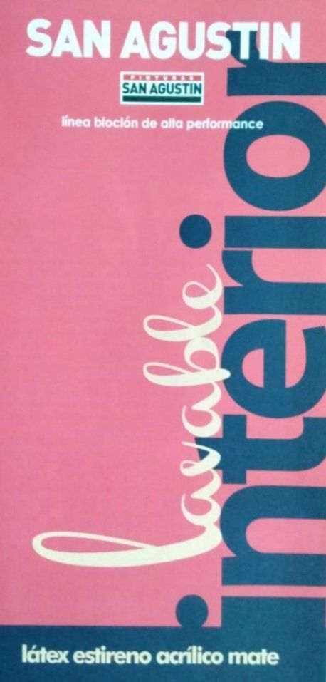 Lata de pintura rosa con texto 