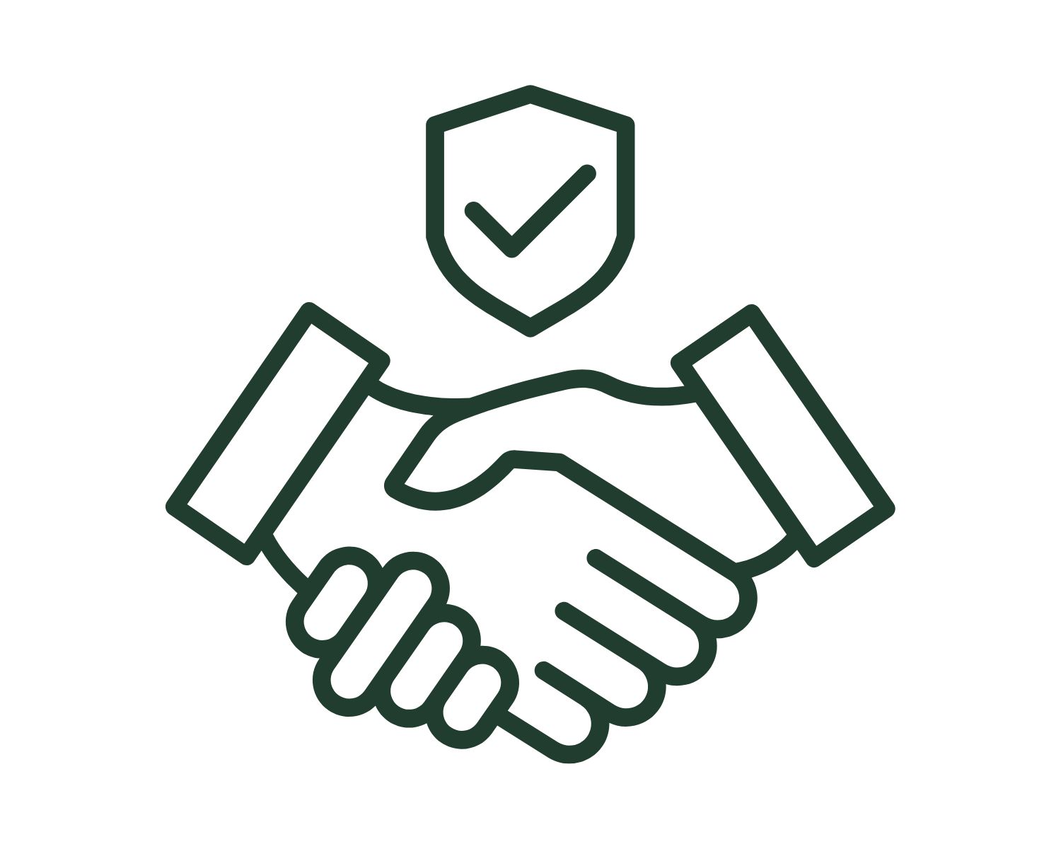 Hand shake graphic