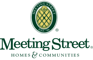 Meeting Street Homes & Communities logo: Green, gold, and white. Features a pineapple and text.