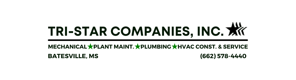 Tri-Star Companies, Inc. logo with HVAC, mechanical, plant, plumbing, HVAC, and service text in black