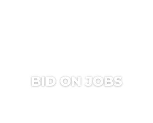 White logo text reading “BID ON JOBS” on a plain white background