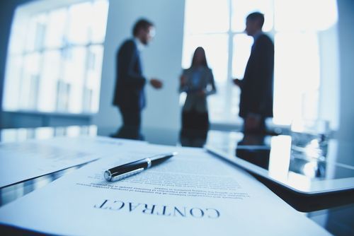 Lawyers Talking And Contract Paper Lawyers Talking And Contract Paper