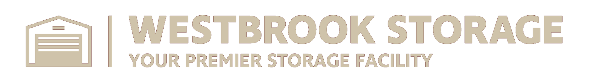 Westbrook Storage - Your premier storage facility A logo for westbrook storage with a picture of a garage door.