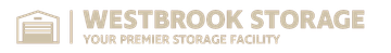 Westbrook Storage - Your premier storage facility A logo for westbrook storage with a picture of a garage door.