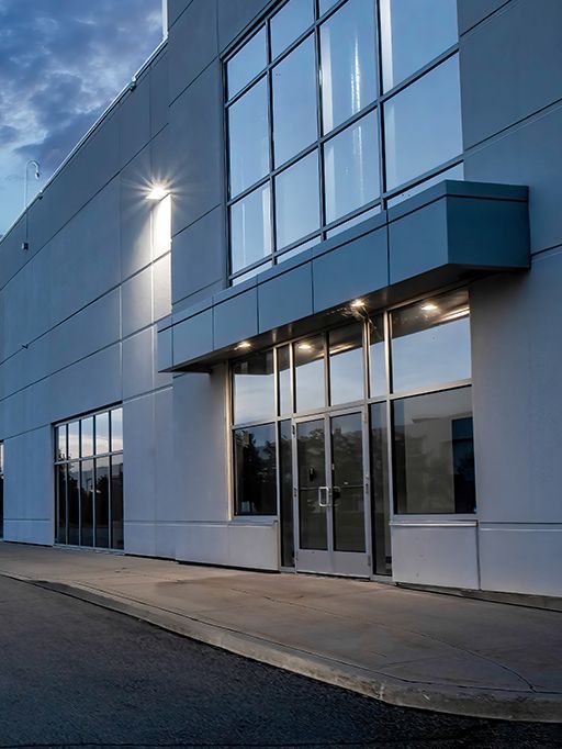 facade of modern commercial building