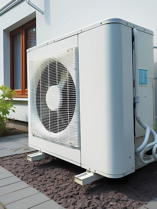 outdoor unit of a heat pump