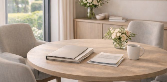 Cremation services in Crystal Lake, IL consultation room with table
