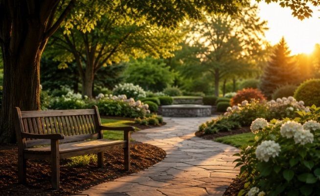 sunset, offering a serene setting often associated with funeral homes in Crystal Lake, IL