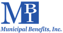 The logo for municipal benefits inc. is blue and white.