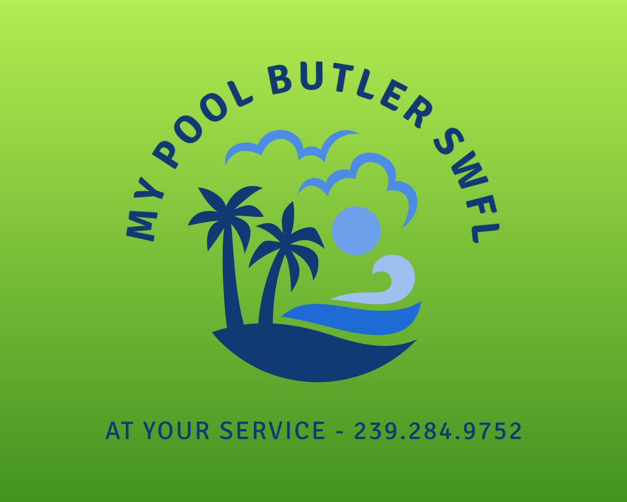 A logo for My Pool Butler SWFL with pool.