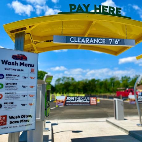 car wash paystation and wash menu