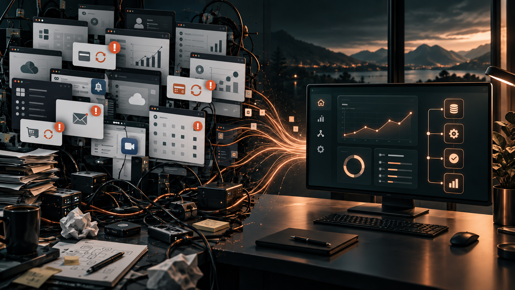 Subscription software overload compared with a cleaner purpose-built custom business system