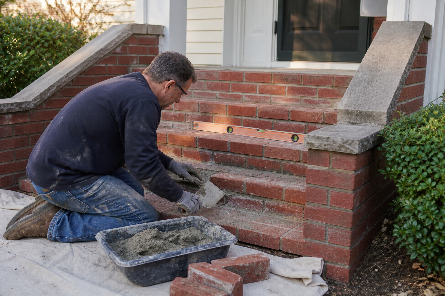 Brick Walkway and Step Repair in Dublin, OH