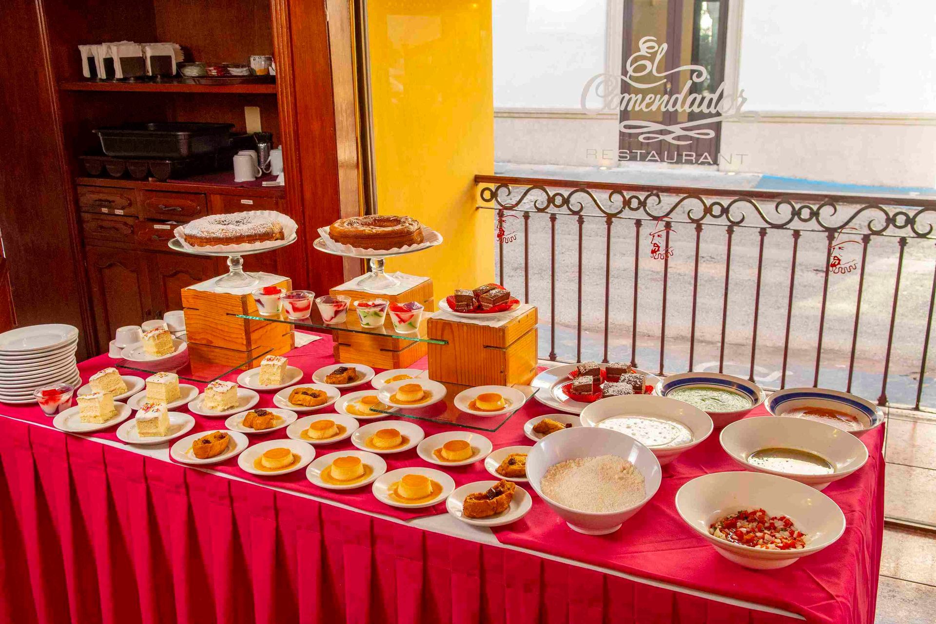 There are many different types of food on the table.