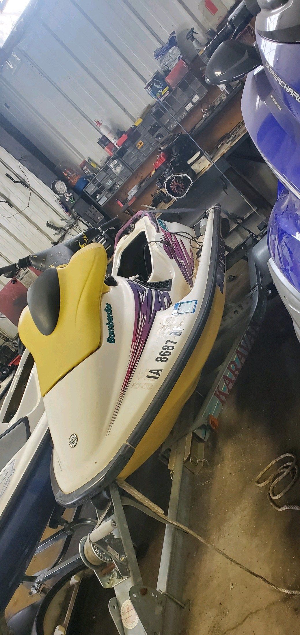Jet ski deck cleaning and mobile detailing in Spring Grove IL by Captain Coles Detailing.