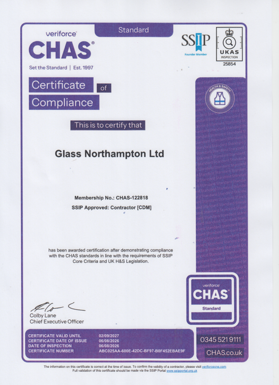 Chas accreditation certificate