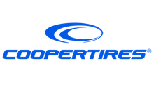 Cooper Tires logo in blue text with a blue oval emblem on a white background