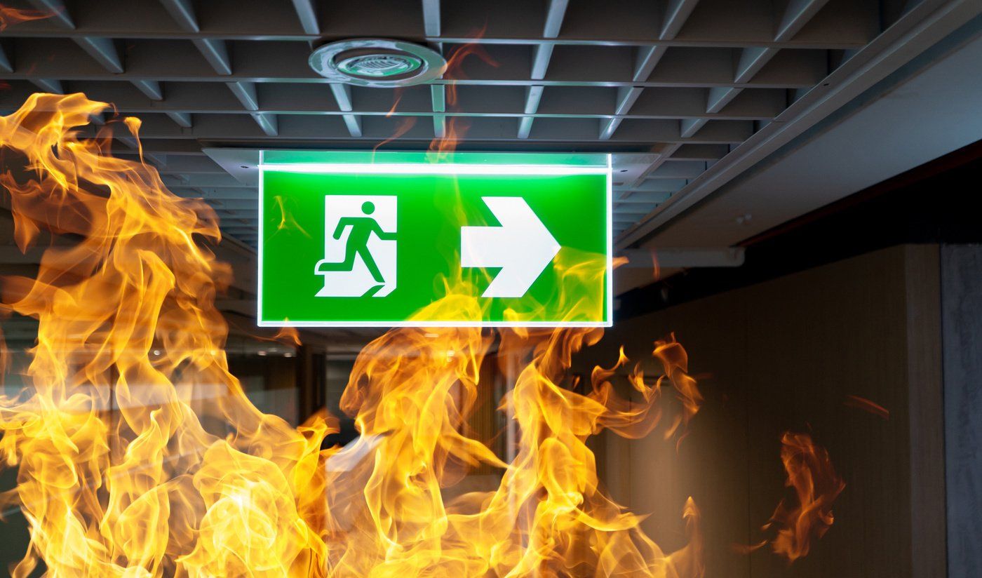 Issue de secours en cas d'incendie à Strasbourg