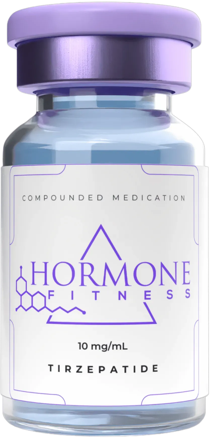 A bottle of tirzepatide medical weight management compounded medication