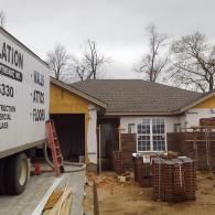 PJ's Insulation truck at jobsite