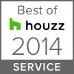 A logo for the best of houzz service in 2014.