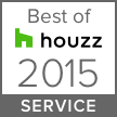 A logo for the best of houzz service in 2015.