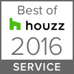 A logo for the best of houzz service in 2016.