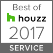 A logo for the best of houzz service in 2017.