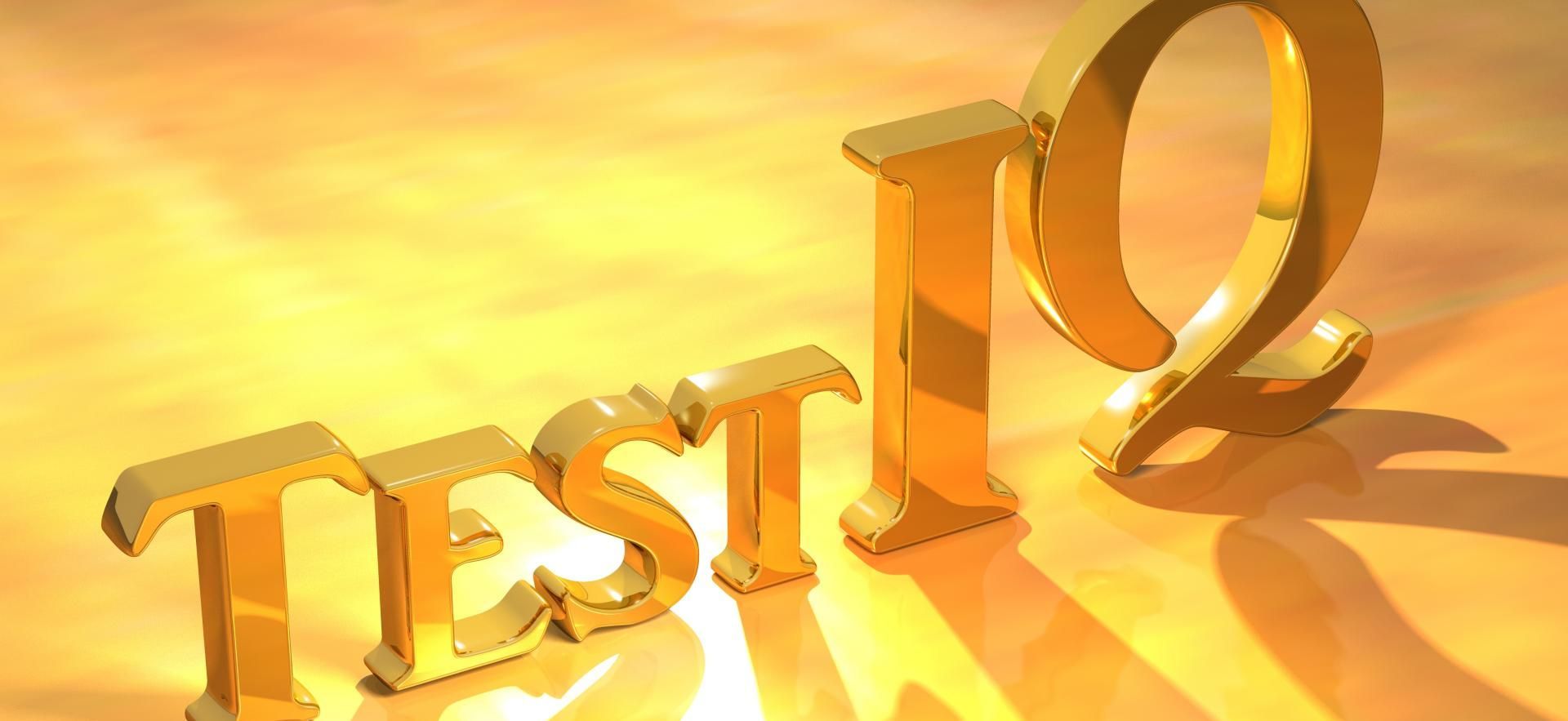 Golden 3D “TEST 12” text on a bright yellow-orange background