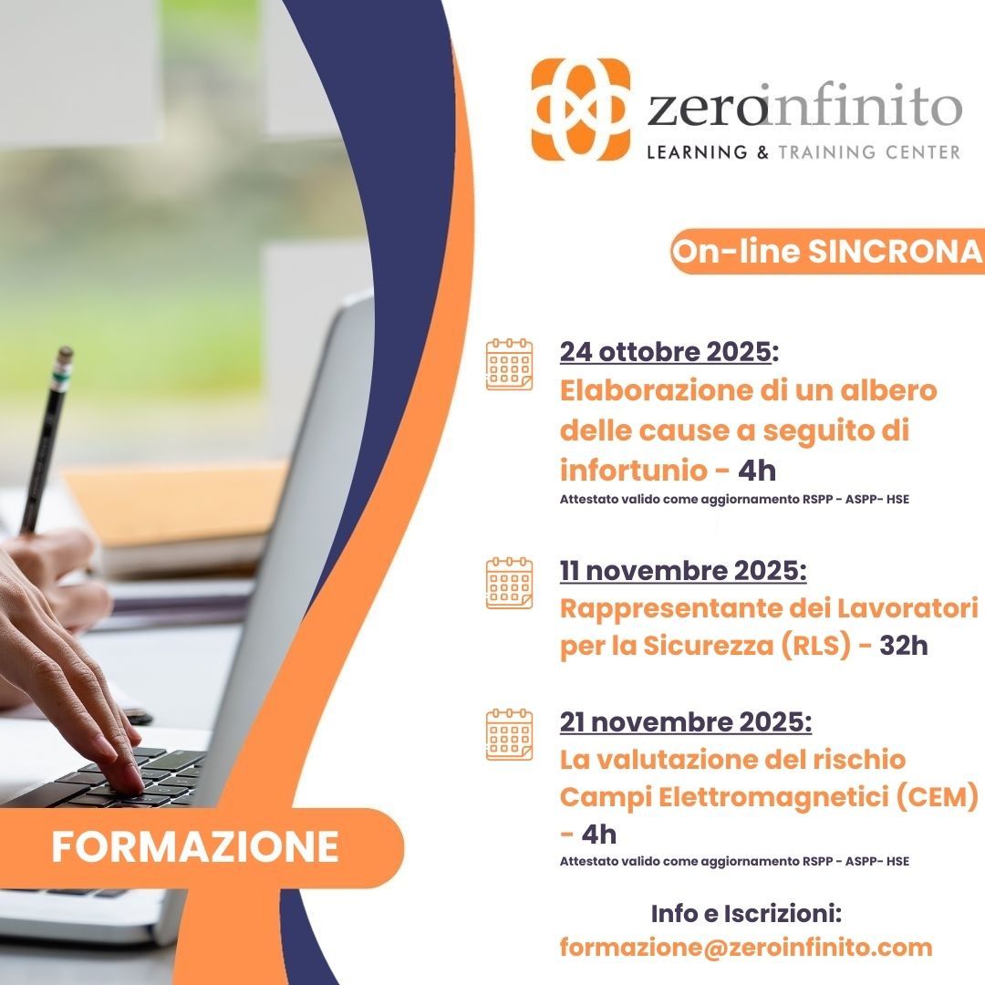 locandina grafica con il calendario corsi in partenza per fine 2025