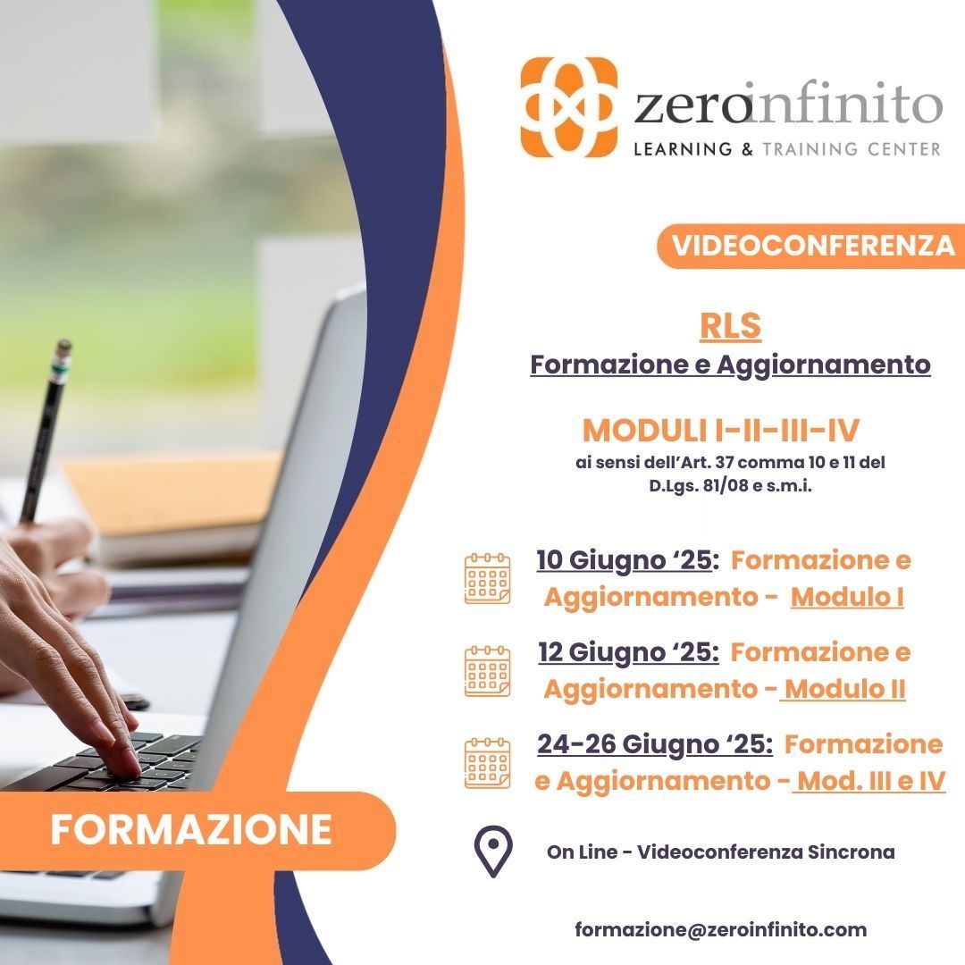 locandina del corso di formazione e aggiornamento RLS per Giugno 2025