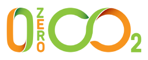 Logo Zero in verde e arancione con le O stilizzate come cerchi collegati.