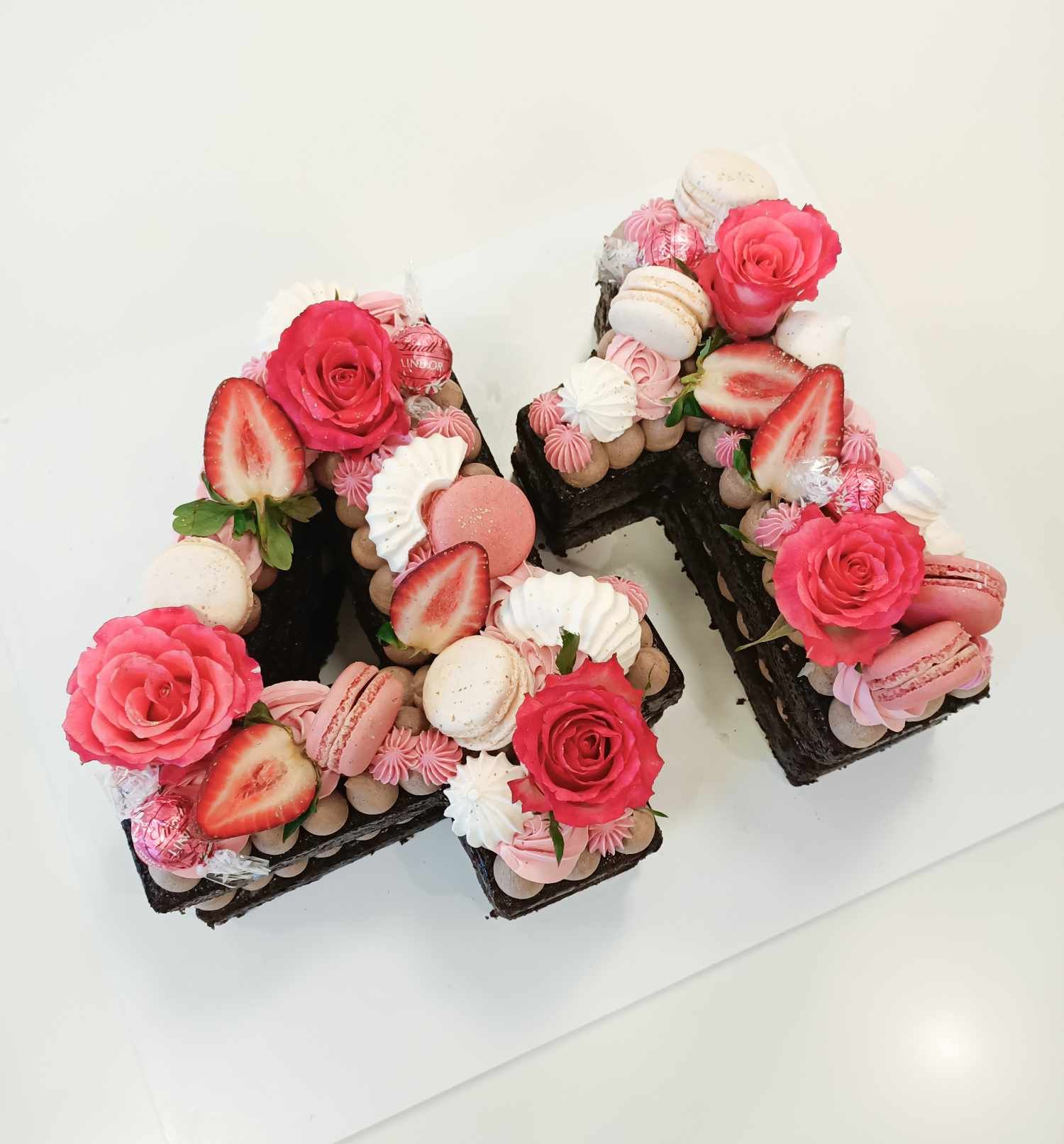 Custom number cake with buttercream and decorations Gold Coast