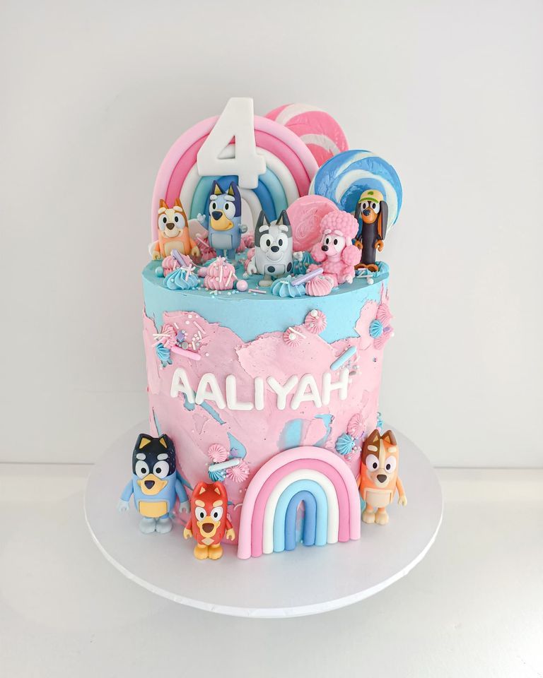 Bluey and friends kids birthday cake on the Gold Coast