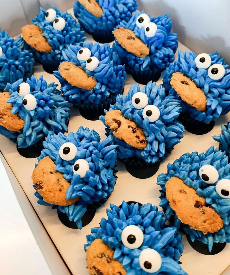 Cookie monster Sesame Street mini cupcakes Gold Coast