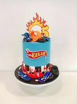 Hot wheels themed kids birthday cake on the Gold Coast