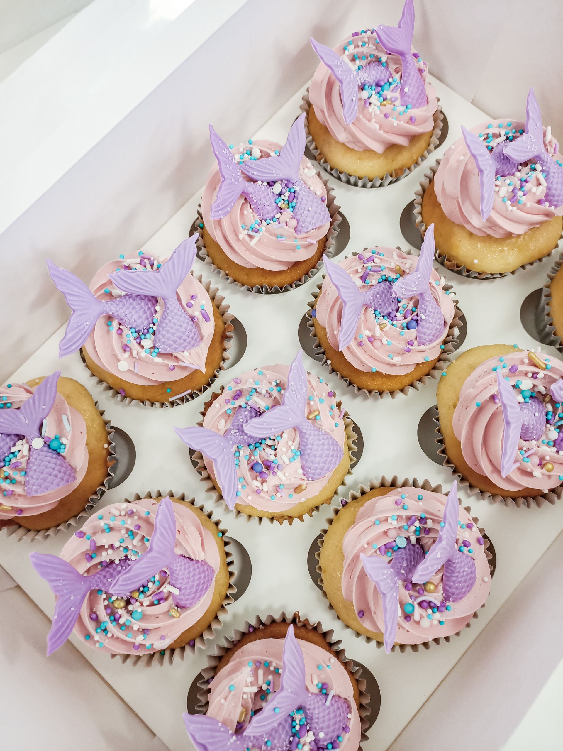 Mermaid tail cupcakes Gold Coast