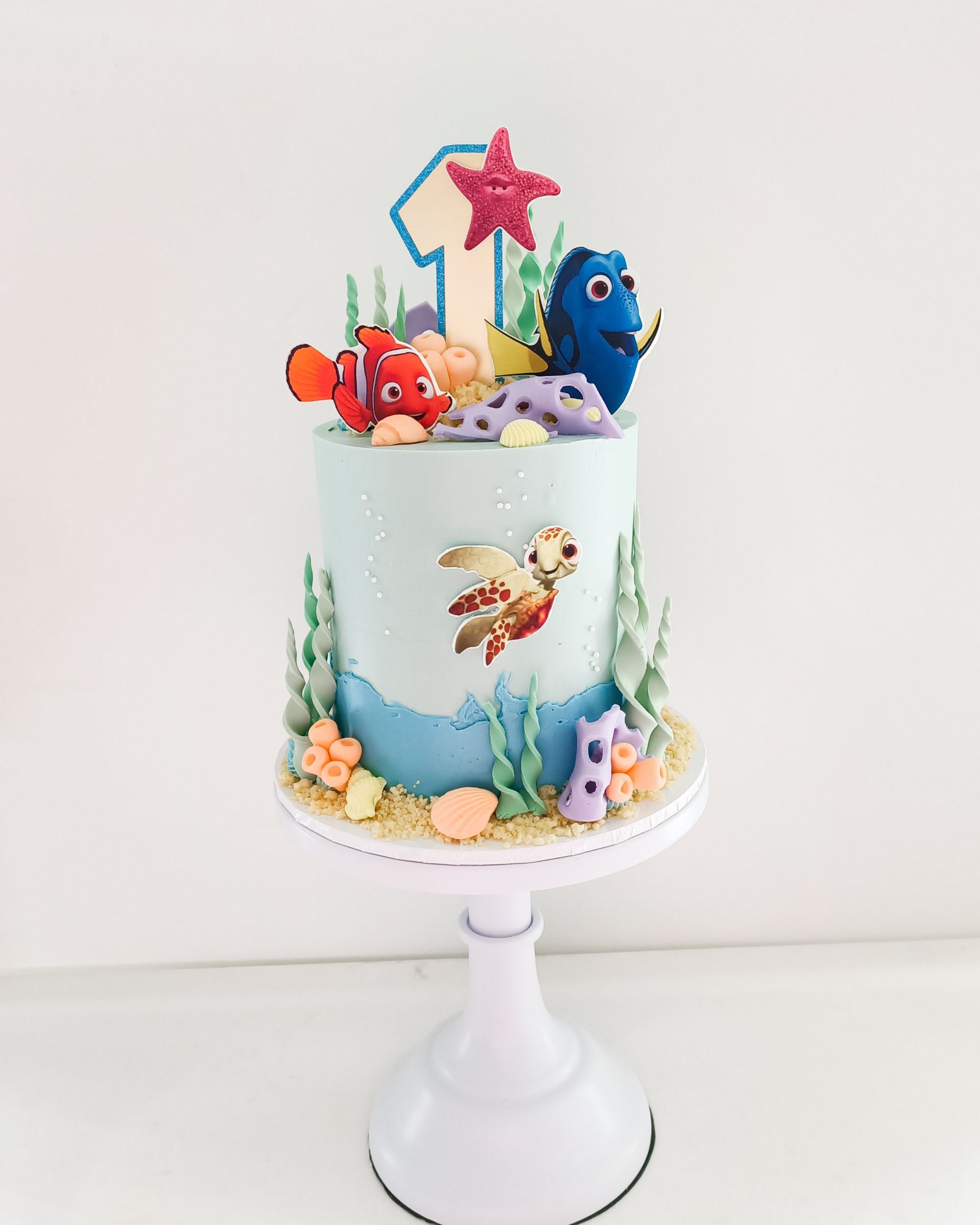 Cute Finding Nemo themed kids birthday cake on the Gold Coast